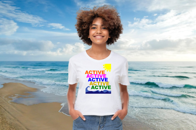 ACTIVE WHITE 100% COTTON TSHIRT