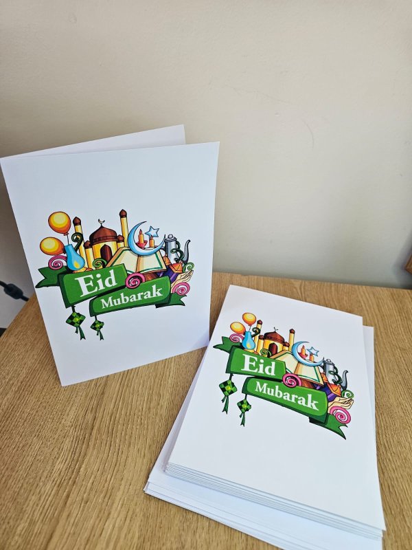 10pcs Eid Mubarak A5 Card
