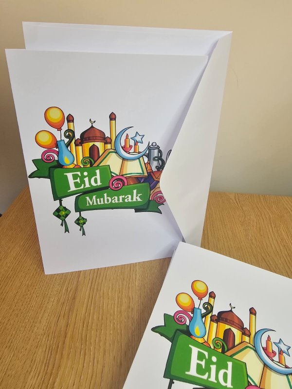10pcs Eid Mubarak A5 Card