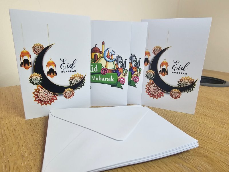 30pcs Eid Mubarak A7 Cards mix design